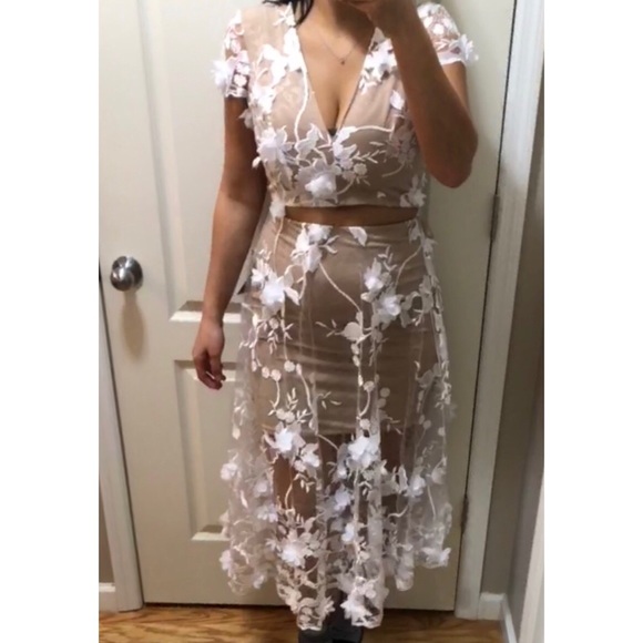 Floral lace dress Dress the Population - Picture 2 of 2